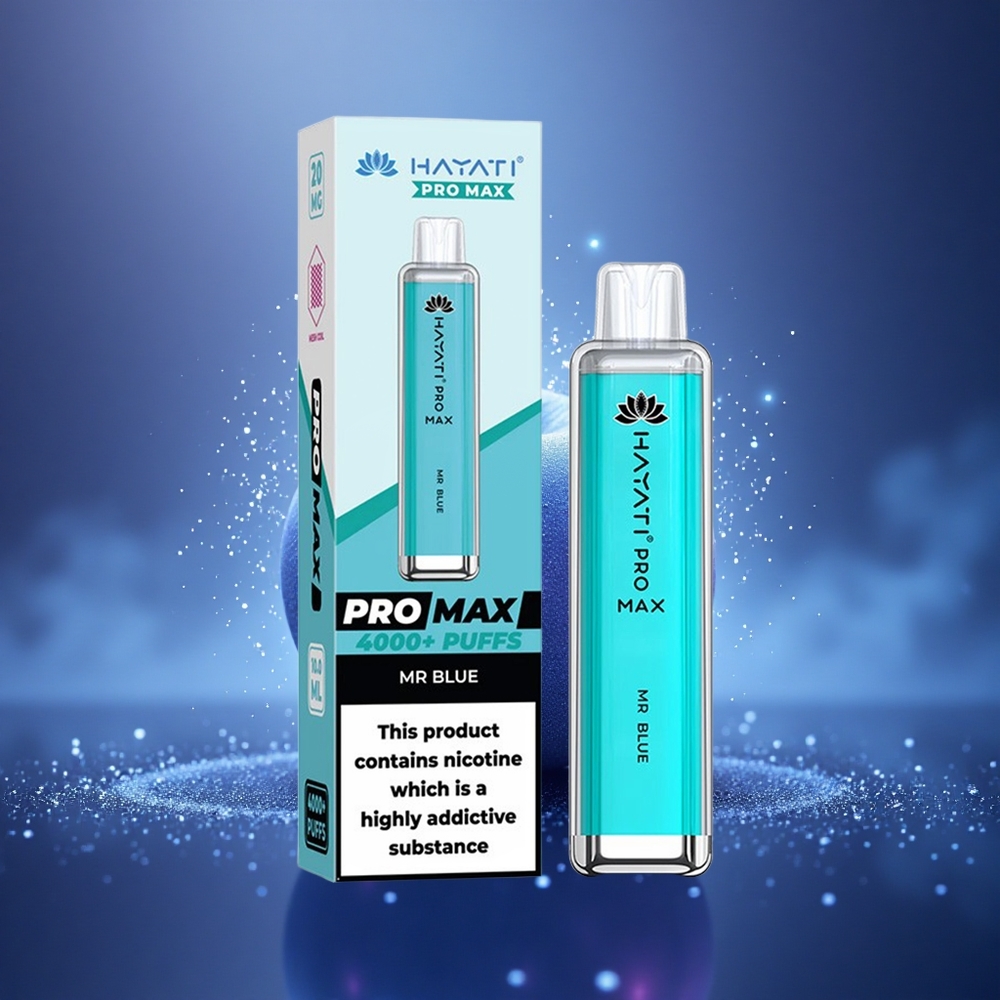 Hayati Pro Max 4000 Puffs Monsieur Bleu 2% Rechargeable Cristal