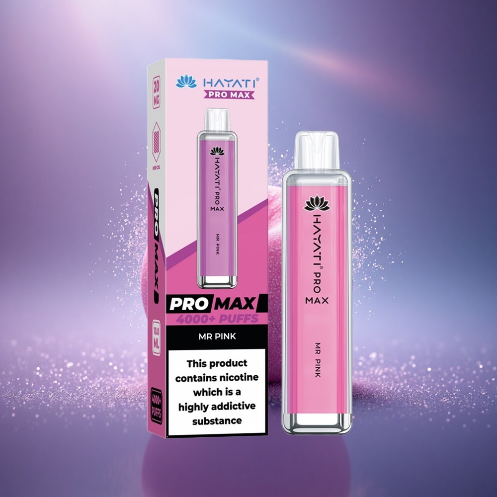 Hayati Pro Max 4000 Puffs Monsieur Rose 1400mAh Rechargeable LED Cristal