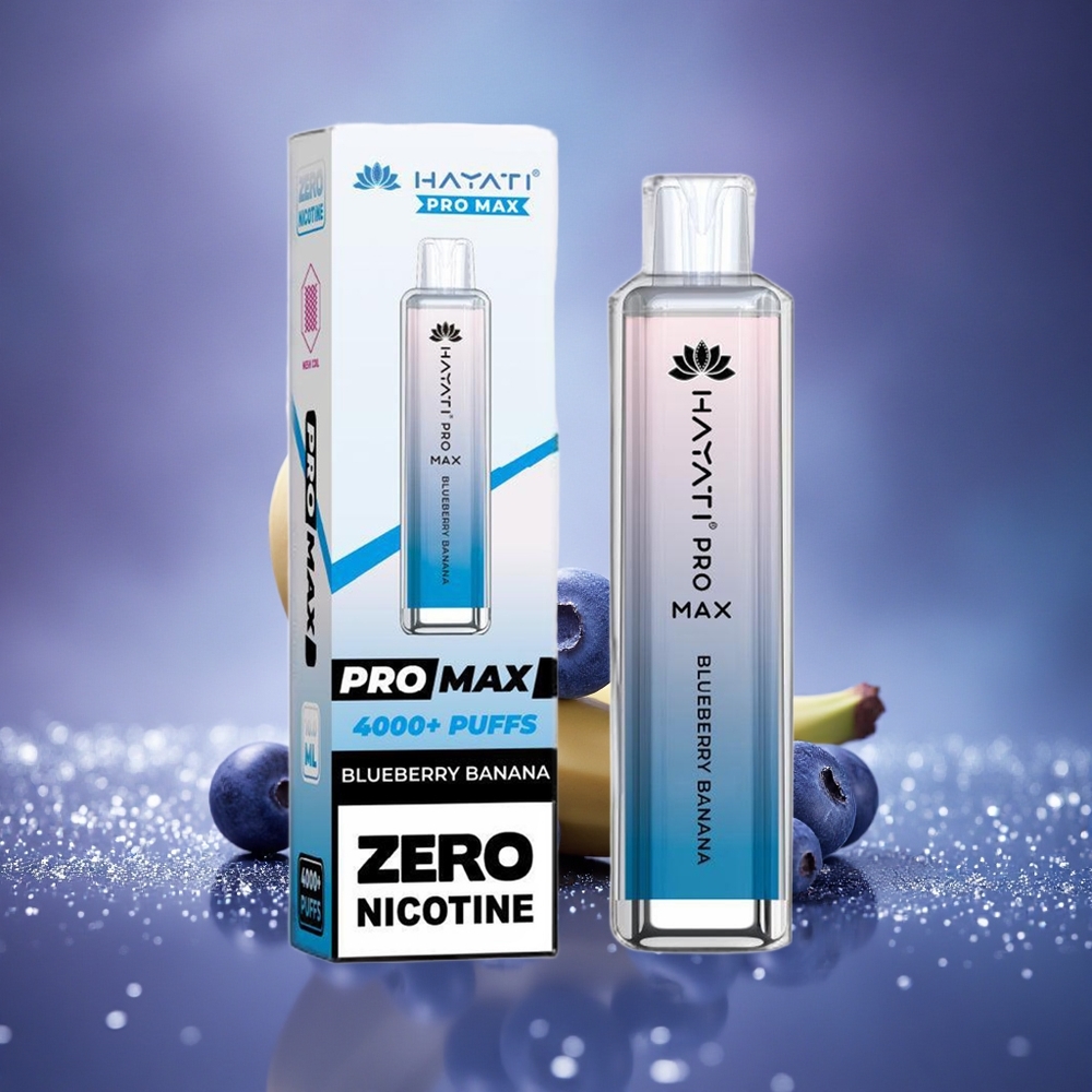 Hayati Pro Max 4000 Puffs Myrtille Banane Rechargeable Dual Mesh