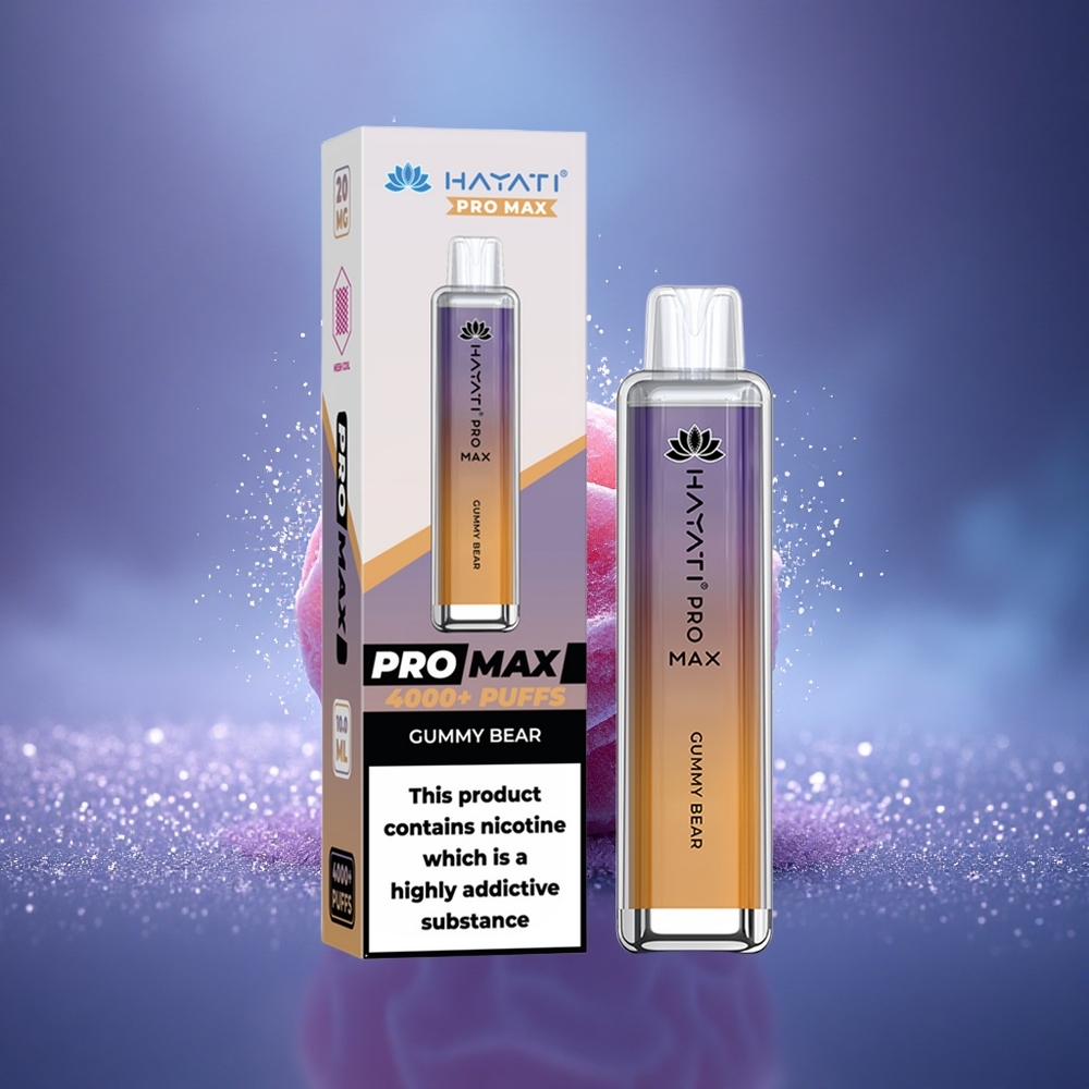 Hayati Pro Max 4000 Puffs Ourson Gummy Rechargeable Cristal LED