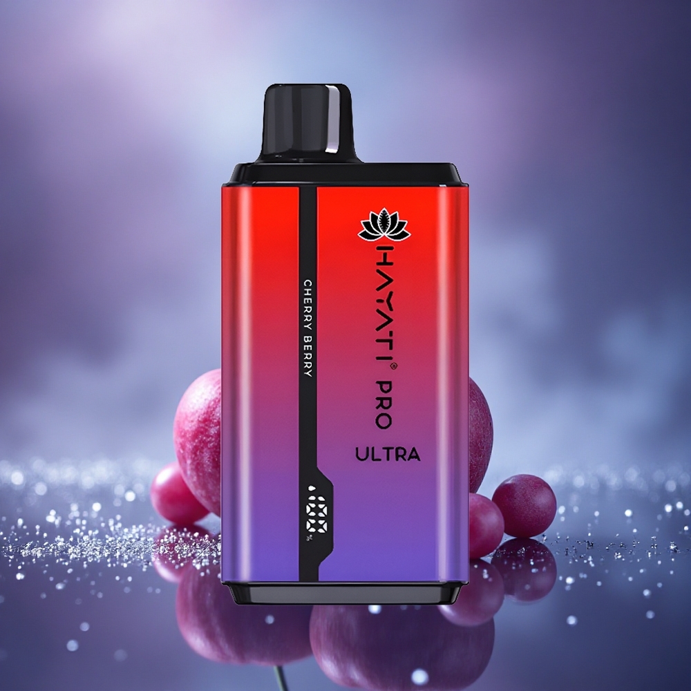 Hayati Pro Ultra 15000 Puffs Baie Cerise Double 12ml 2%