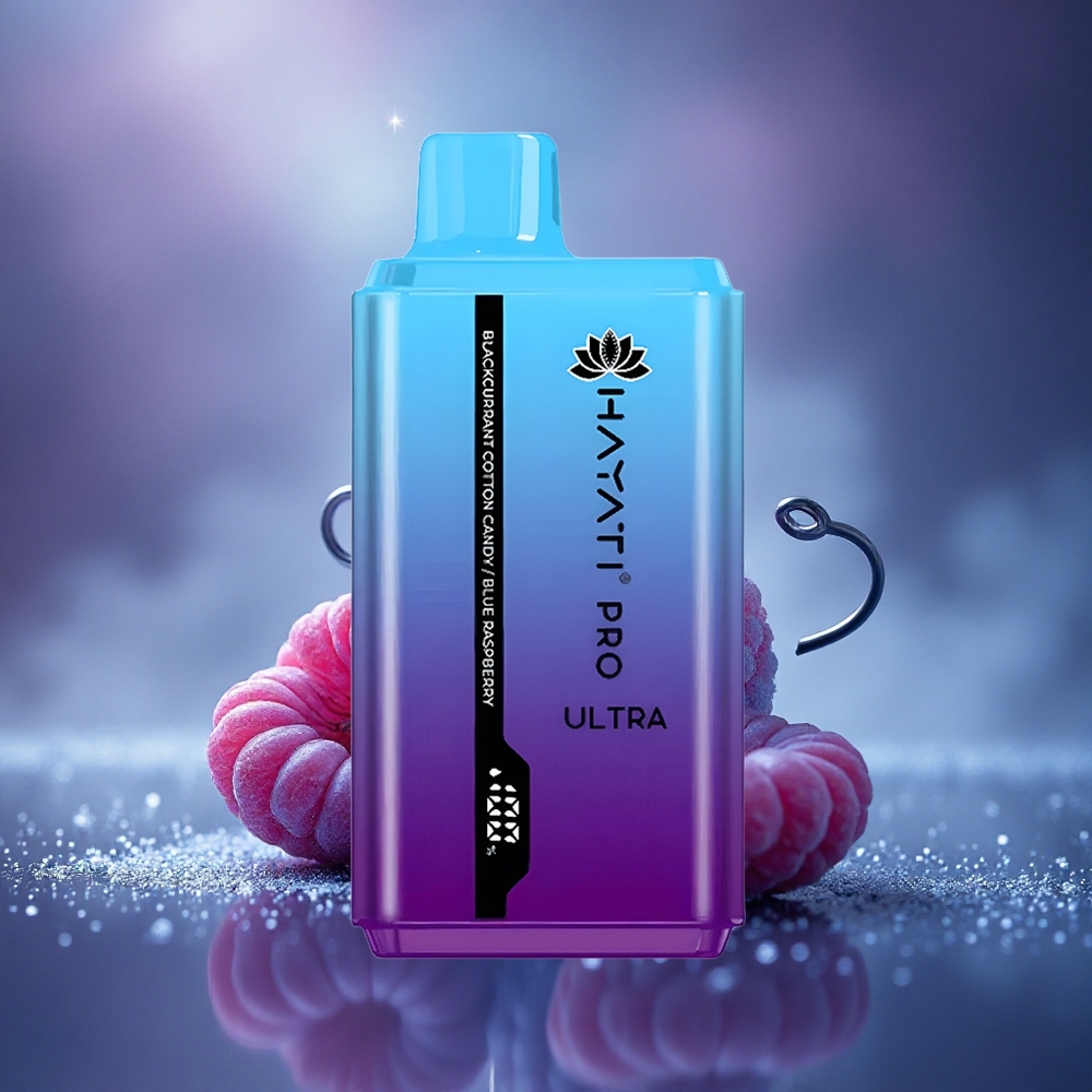 Hayati Pro Ultra 15000 Puffs Barbe à Papa Bleu Framboise Cassis 15000 Puffs 850mAh 24ml