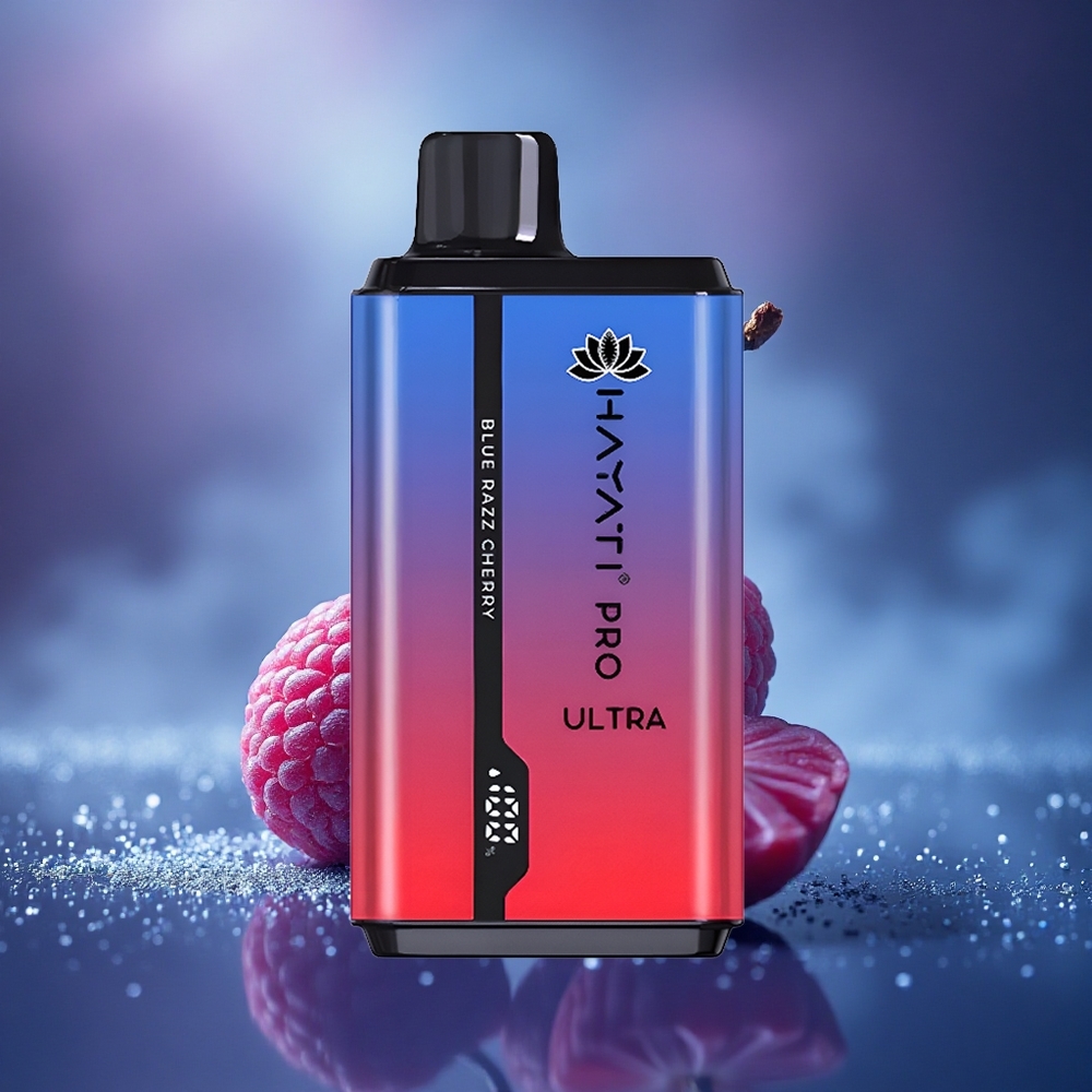 Hayati Pro Ultra 15000 Puffs Cerise Framboise Bleue Double 12ml