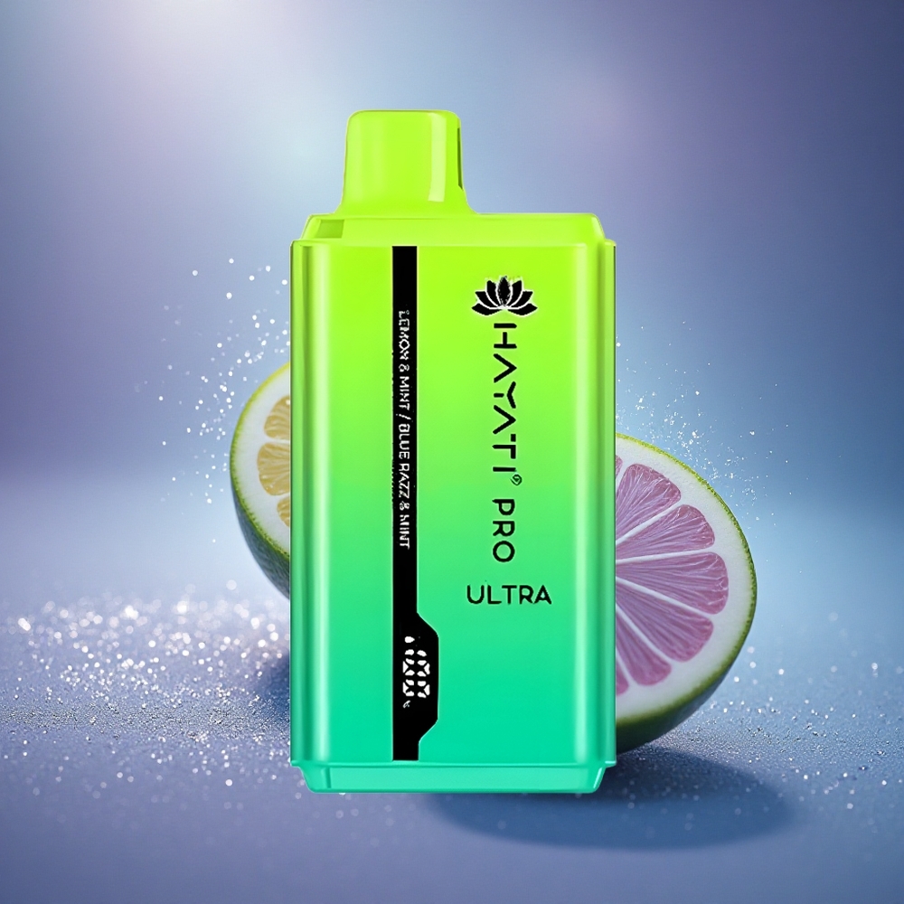 Hayati Pro Ultra 15000 Puffs Citron & Menthe Bleu Razz & Menthe avec 850mAh et 12ml