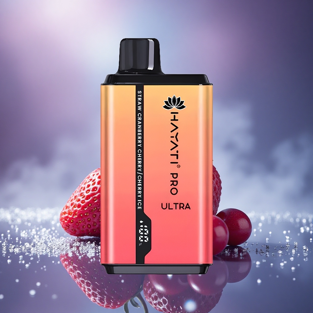 Hayati Pro Ultra 15000 Puffs Fraise Canneberge Cerise Glacée 850mAh 24ml