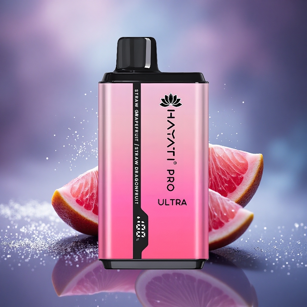 Hayati Pro Ultra 15000 Puffs Fraise Pamplemousse Fraise Fruit du Dragon 850mAh 24ml 2%