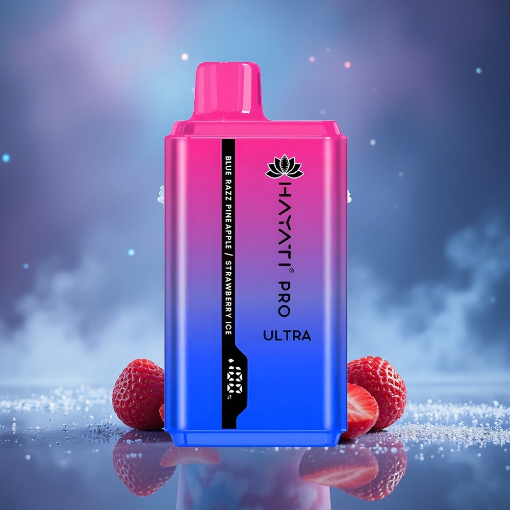 Hayati Pro Ultra 15000 Puffs Glace Ananas-Fraise Framboise Bleue 2% 12ml