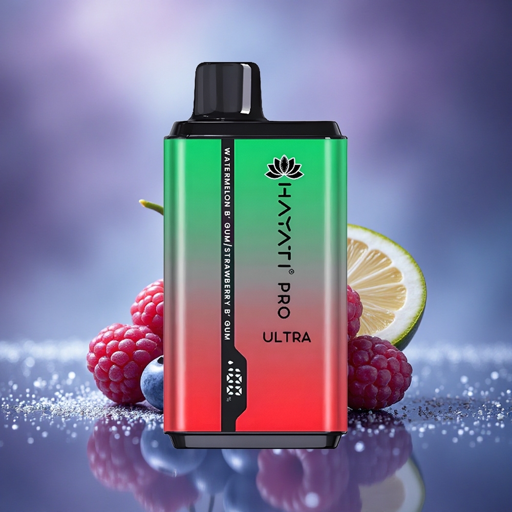Hayati Pro Ultra 15000 Puffs Myrtille Framboise Cerise Citron & Myrtille 850mAh 12ml 2%