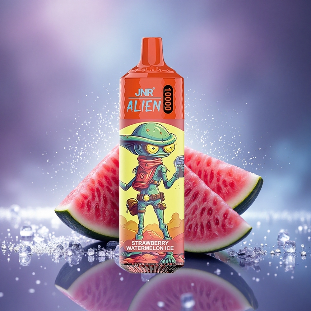 JNR Alien 10000 Glace Fraise Pastèque avec LED RGB et Recharge Rapide Type-C