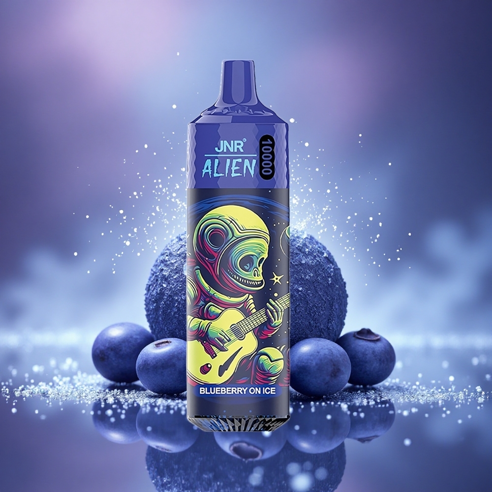 JNR Alien 10000 Myrtille Sur Glace avec LED RGB et Charge Rapide Type-C