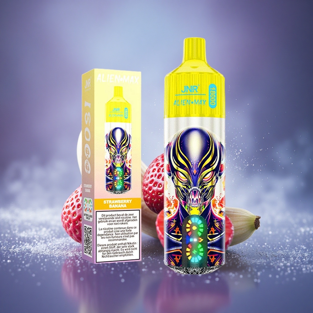 JNR Alien Max 18000 Fraise Banane Double Mesh & Affichage LED
