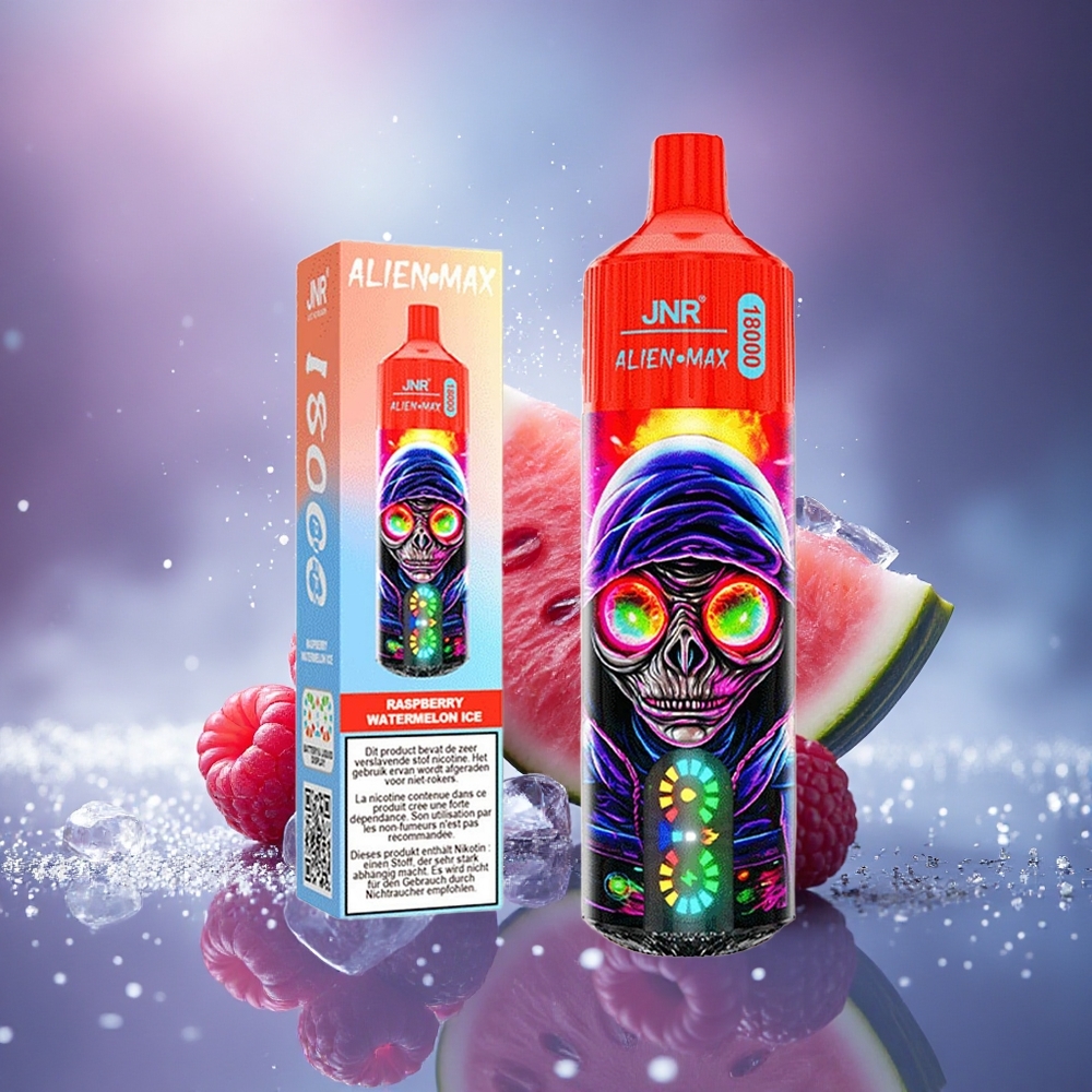 JNR Alien Max 18000 Glace Pastèque Framboise Double Mesh LED