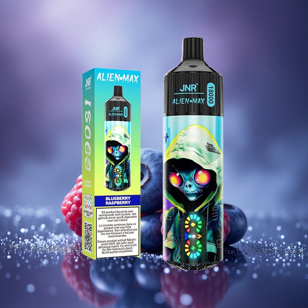 JNR Alien Max 18000 Mûre Framboise Double Coil LED Rapide