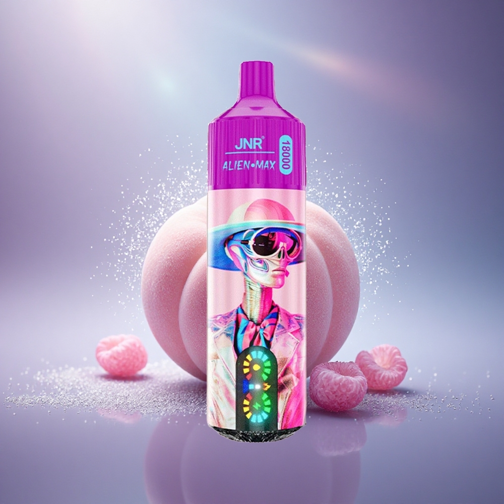 JNR Alien Max 18000 Pêche Blanche Framboise Double Mesh 28ml
