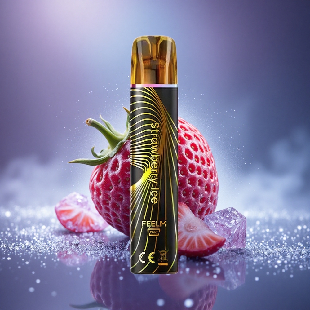JNR Black&Golden 600+200 Glace à la Fraise 800 Puffs 550mAh 2ml