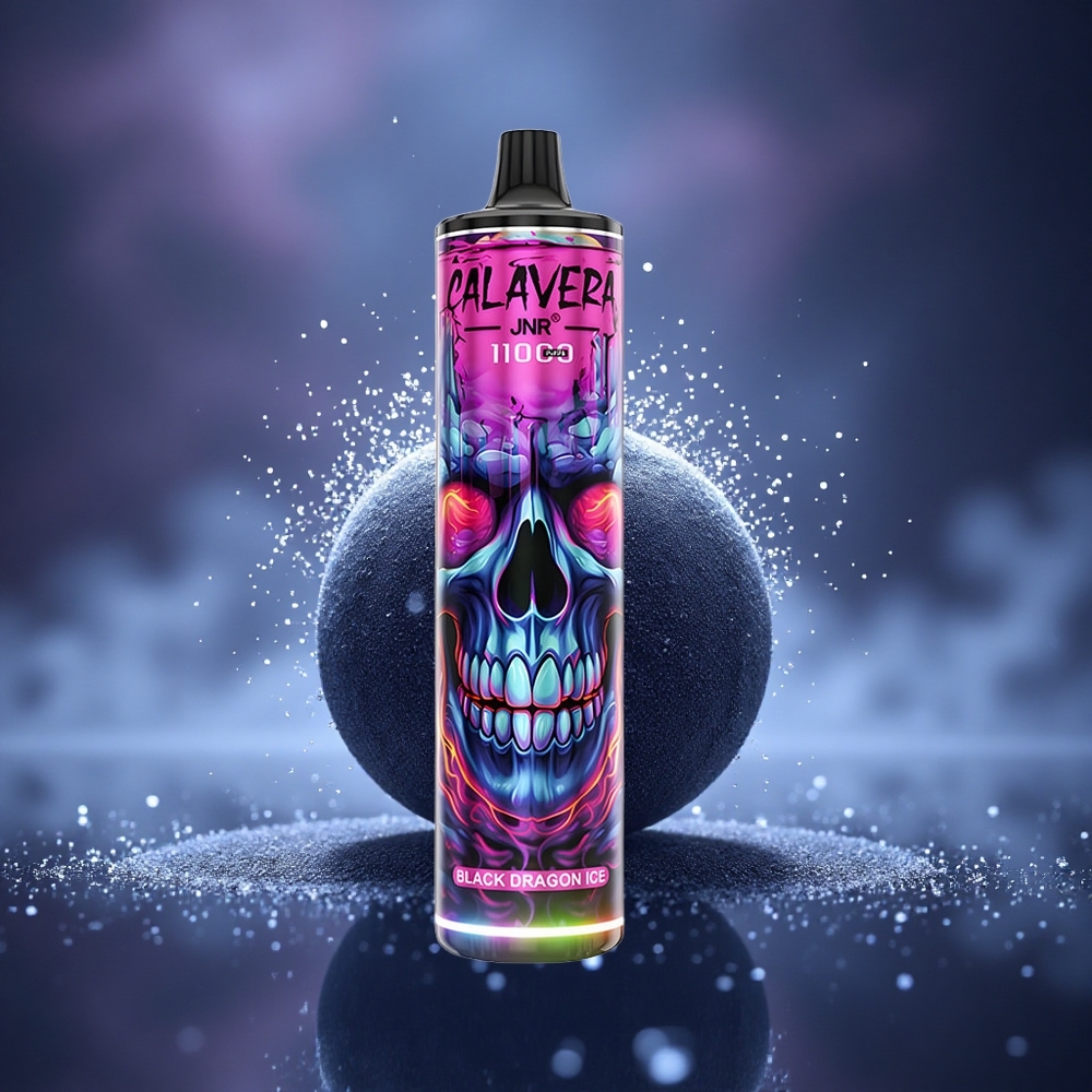 JNR Calavera 11000 Dragon Noir Glace avec Port Type-C et 21ml de E-Liquide