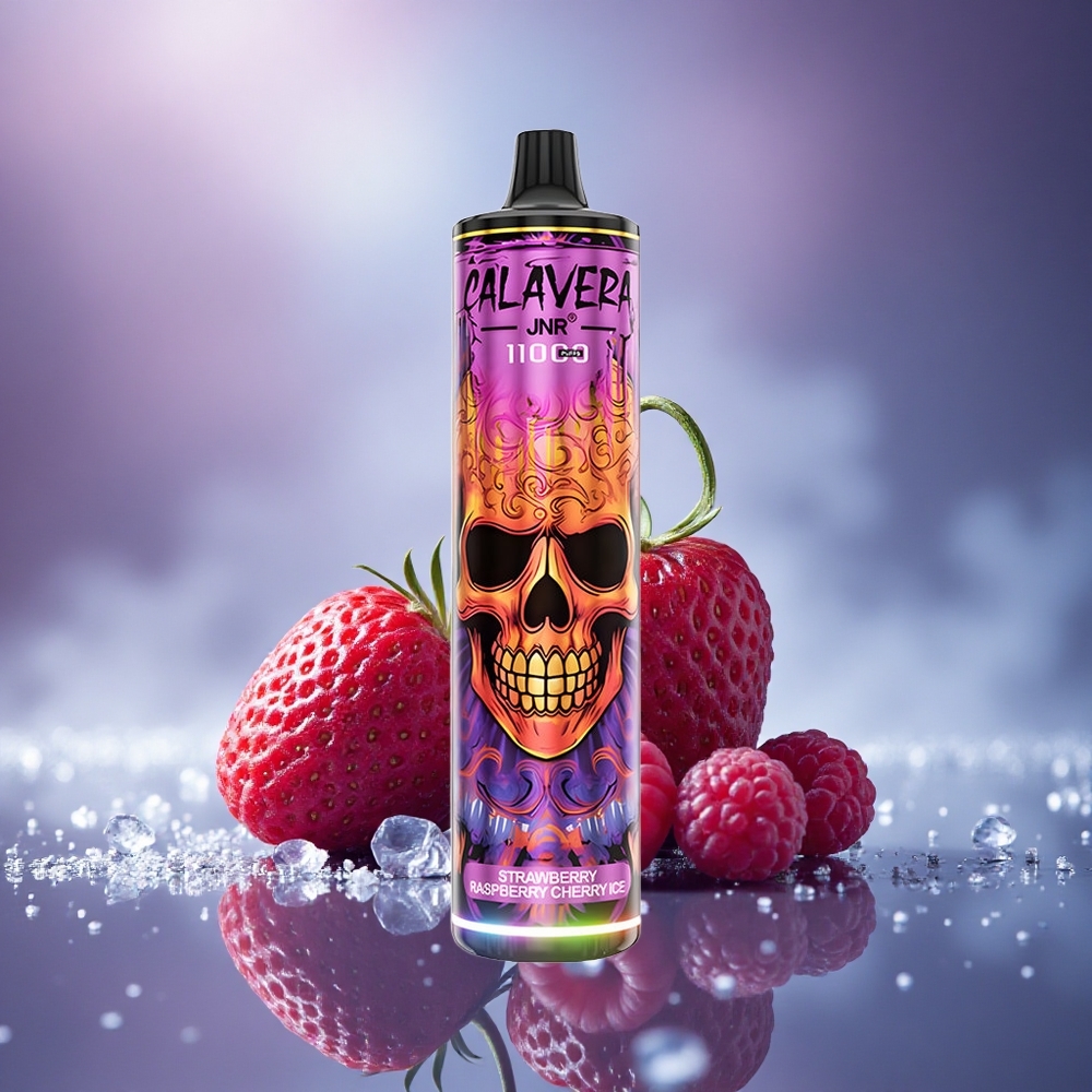 JNR Calavera 11000 Glace Fraise Framboise Cerise avec Port Type-C et 850 mAh