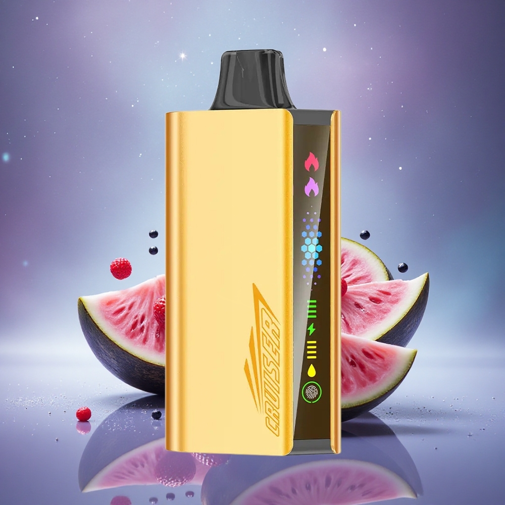 JNR Cruiser 12000 Fraise Noix de Coco Pastèque Écran Animé Dual Mesh