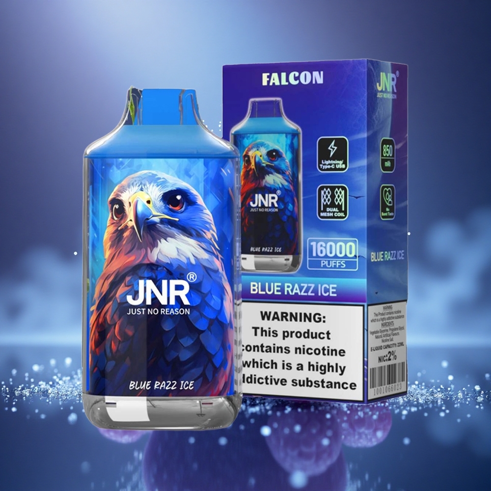 JNR Falcon 16000 Glace Bleu Framboise Dual Mesh 22ml