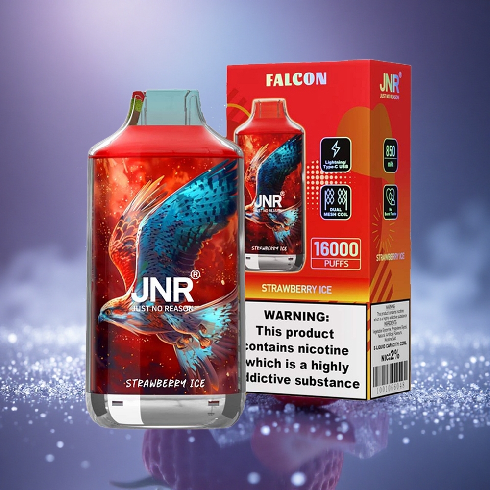 JNR Falcon 16000 Glace à la Fraise Dual Mesh 22ml