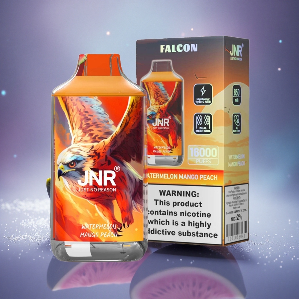 JNR Falcon 16000 Pastèque Mangue Pêche Dual Mesh 850mAh Type C