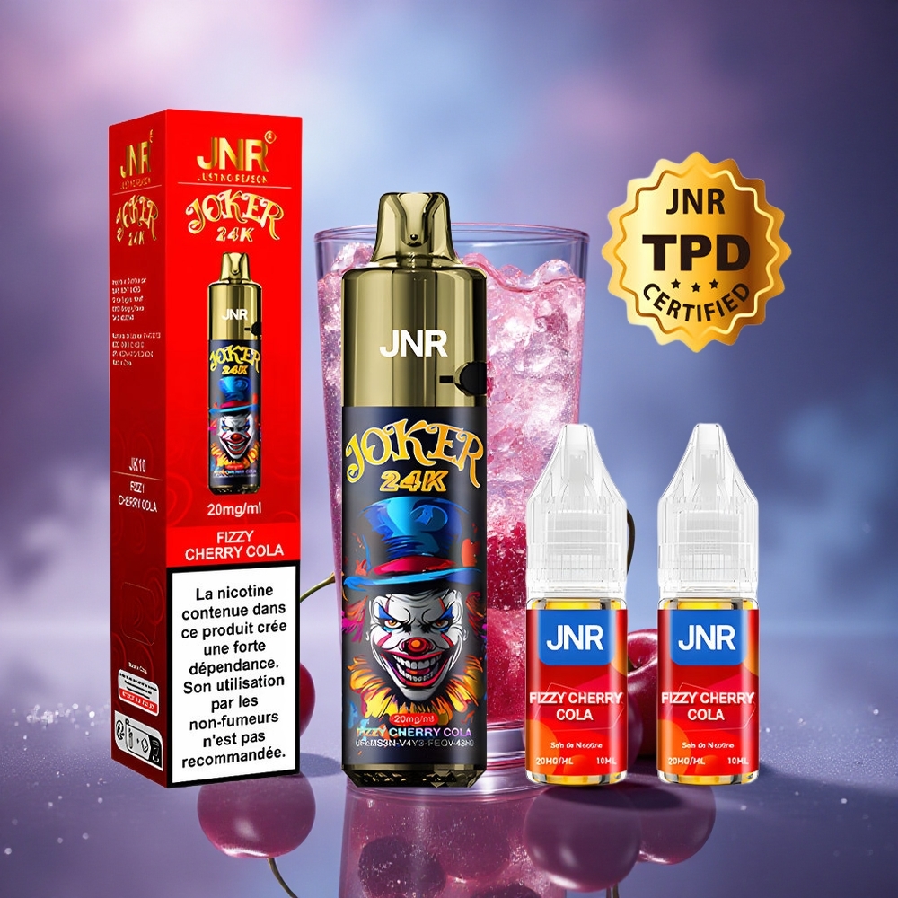 JNR Joker 24K Cola Cerise Pétillante 2% Nicotine 800mAh Lumière Respirante