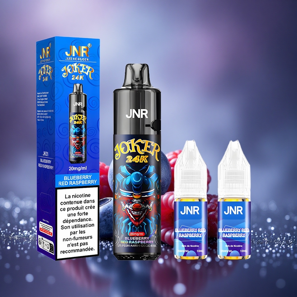 JNR Joker 24K Framboise Rouge Myrtille Pod Rechargeable Lumière Respirante