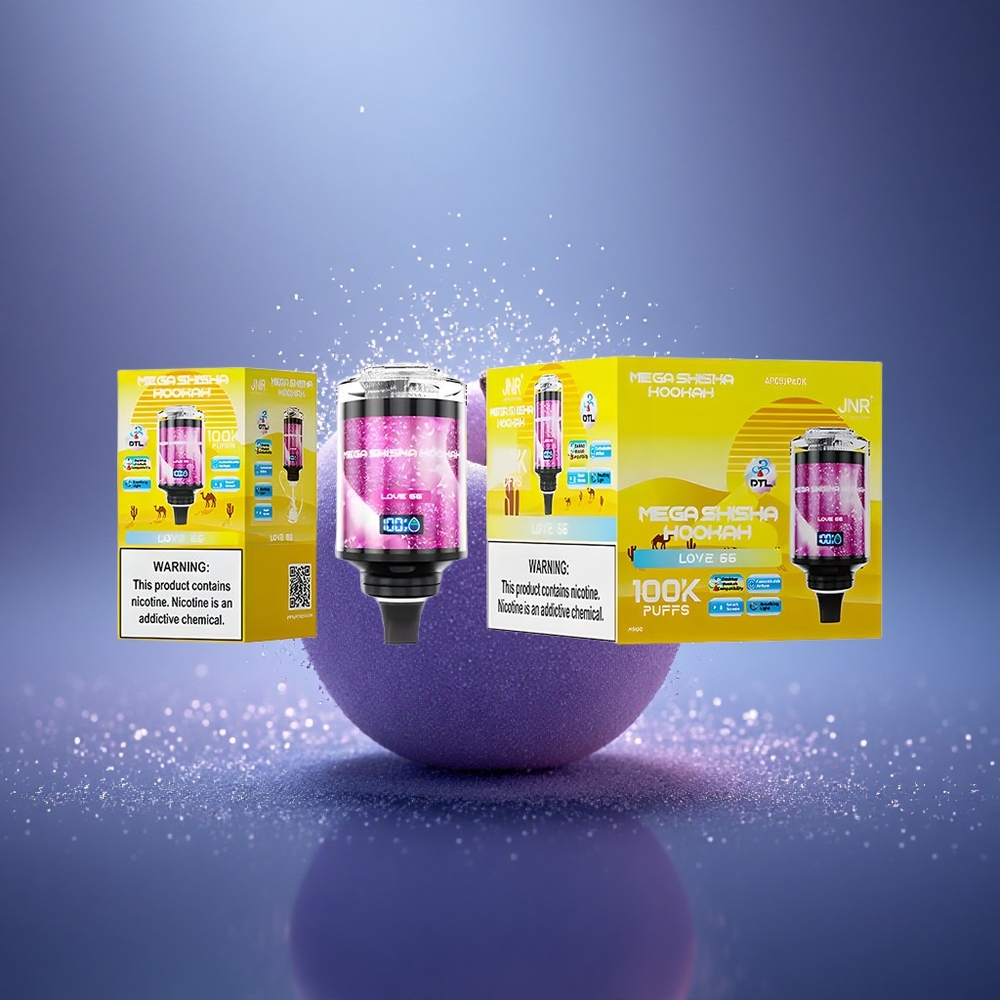 JNR Mega Shisha Hookah 100K Amour 66 - 60ml Écran Intelligent Batterie 2200mAh