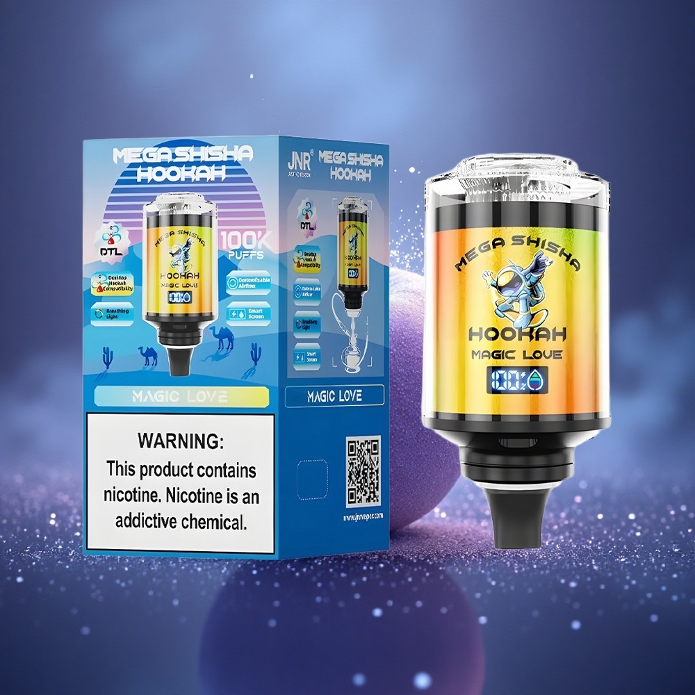 JNR Mega Shisha Hookah 100K Amour Magique Écran Intelligent 2200mAh