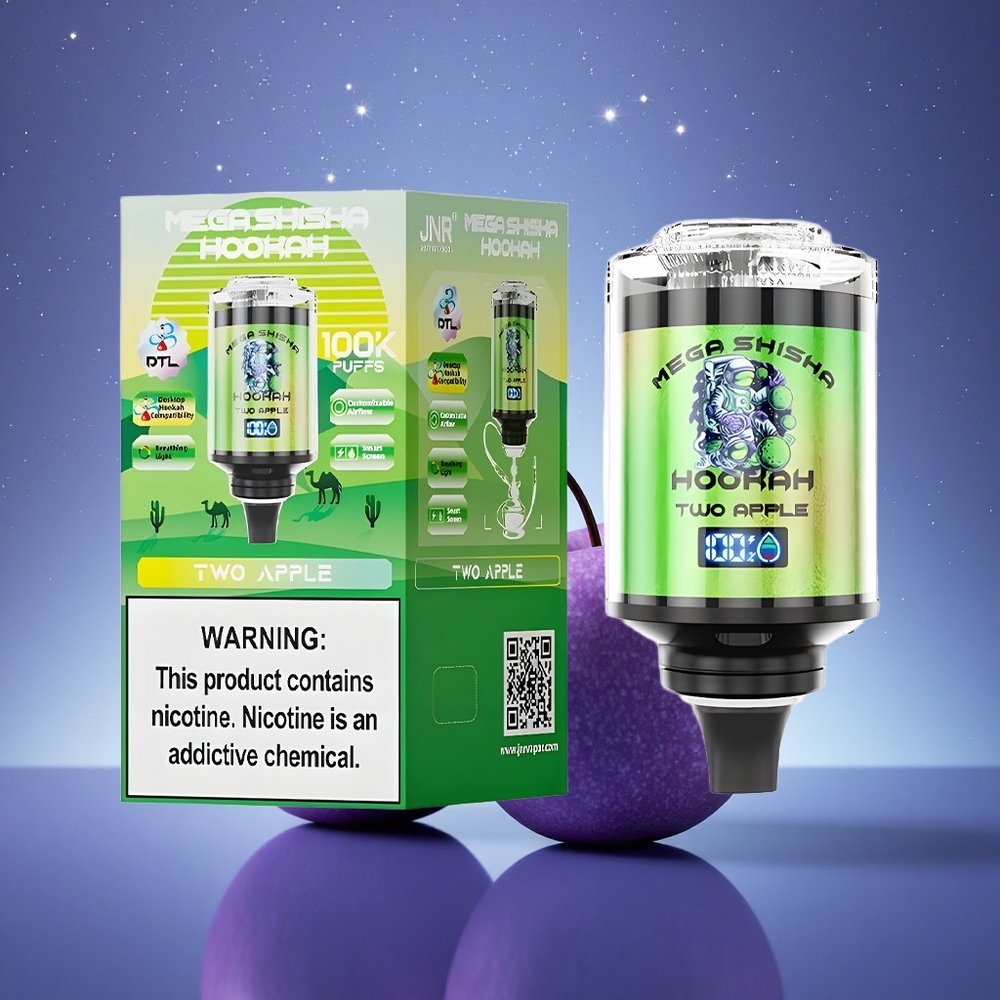 JNR Mega Shisha Hookah 100K Deux Pommes Lumière Interactive Écran Intelligent