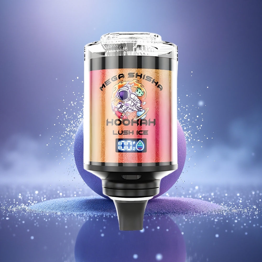 JNR Mega Shisha Hookah 100K Glace Rafraîchissante 2200mAh Écran Intelligent