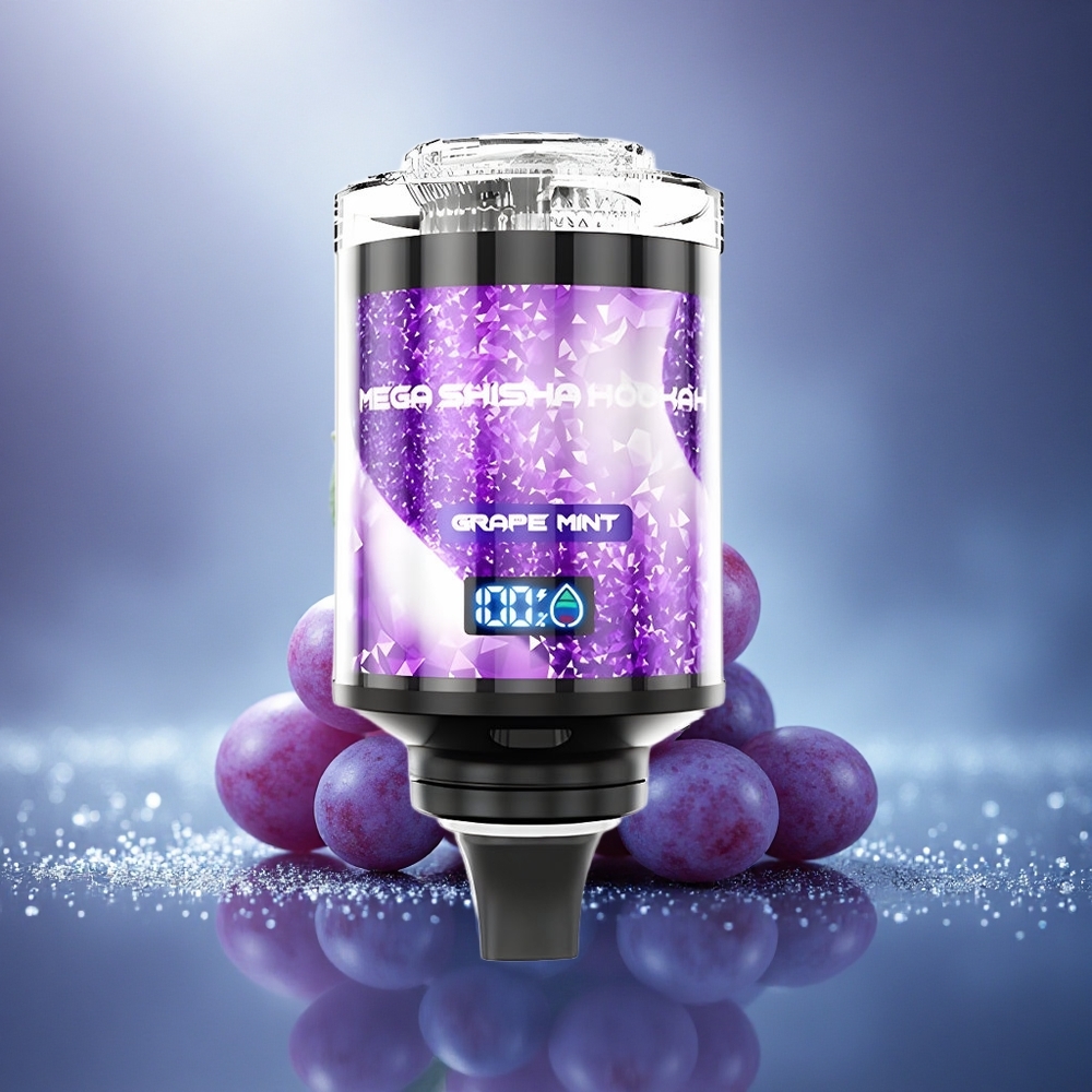 JNR Mega Shisha Hookah 100K Menthe Raisin Écran Intelligent 2200mAh