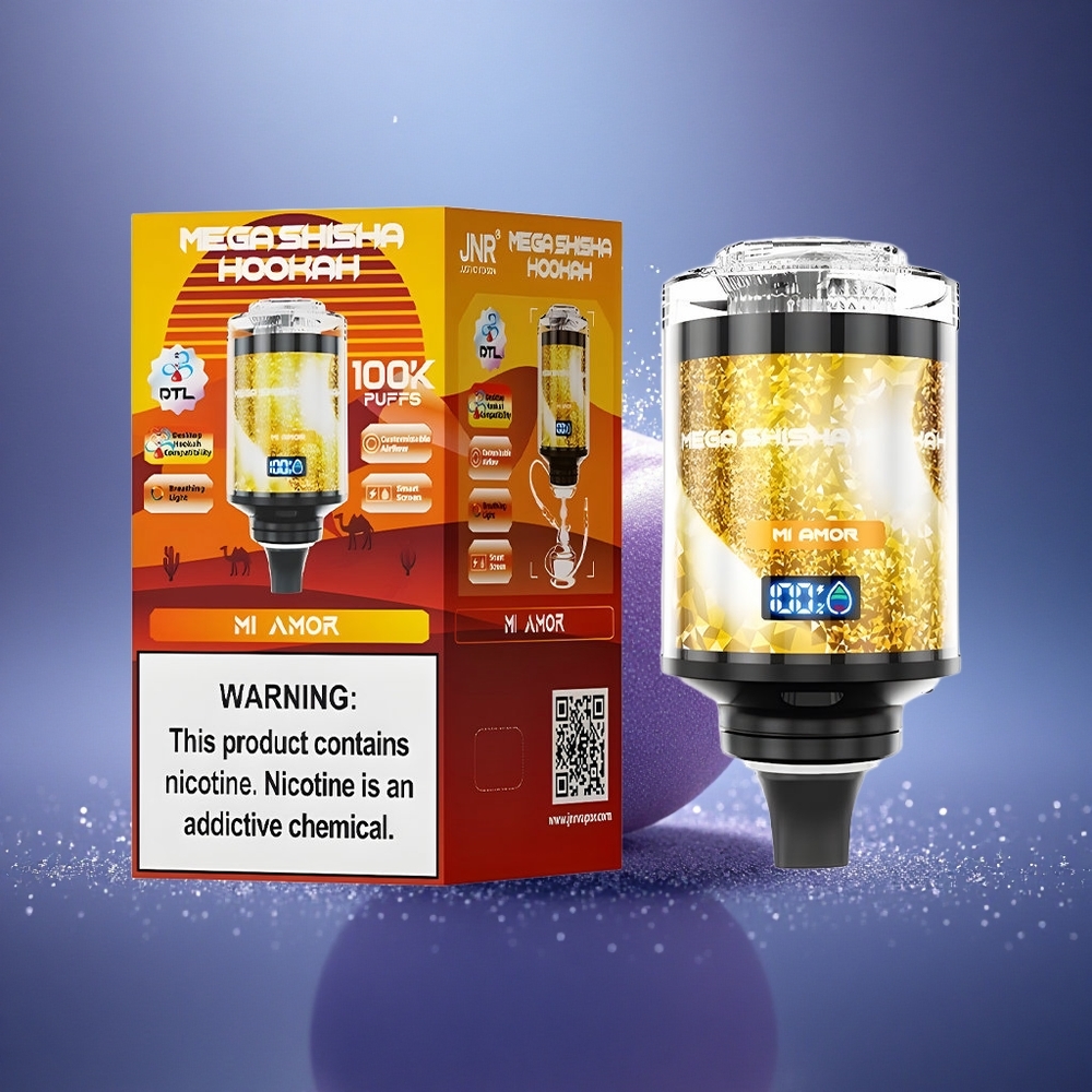 JNR Mega Shisha Hookah 100K Mon Amour Lumière Interactive 2200mAh