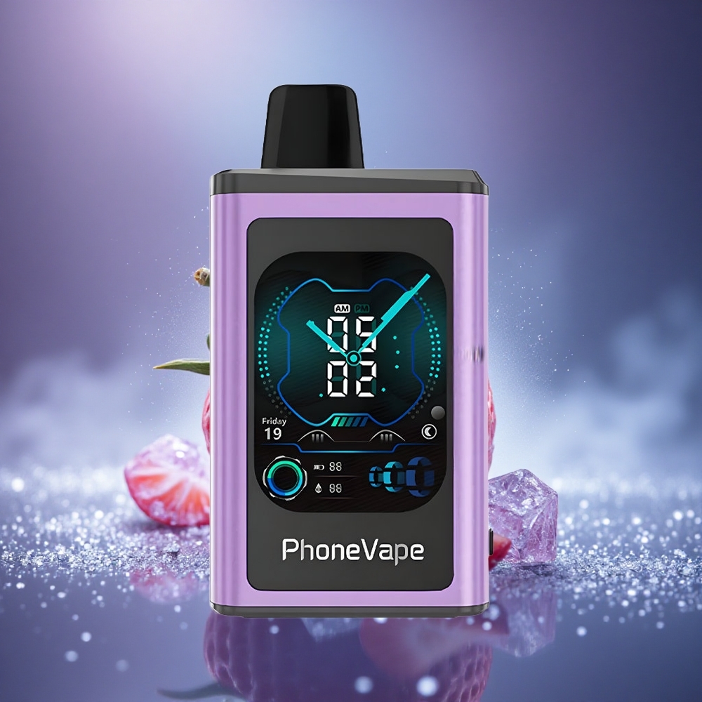 JNR PhoneVape 30000 Fraise Glace avec Turbo et App Contrôlée