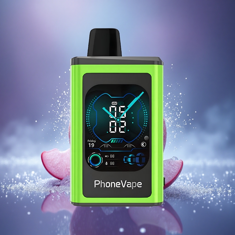 JNR PhoneVape 30000 Pomme Acidulée Glace avec Turbo et App Contrôlé