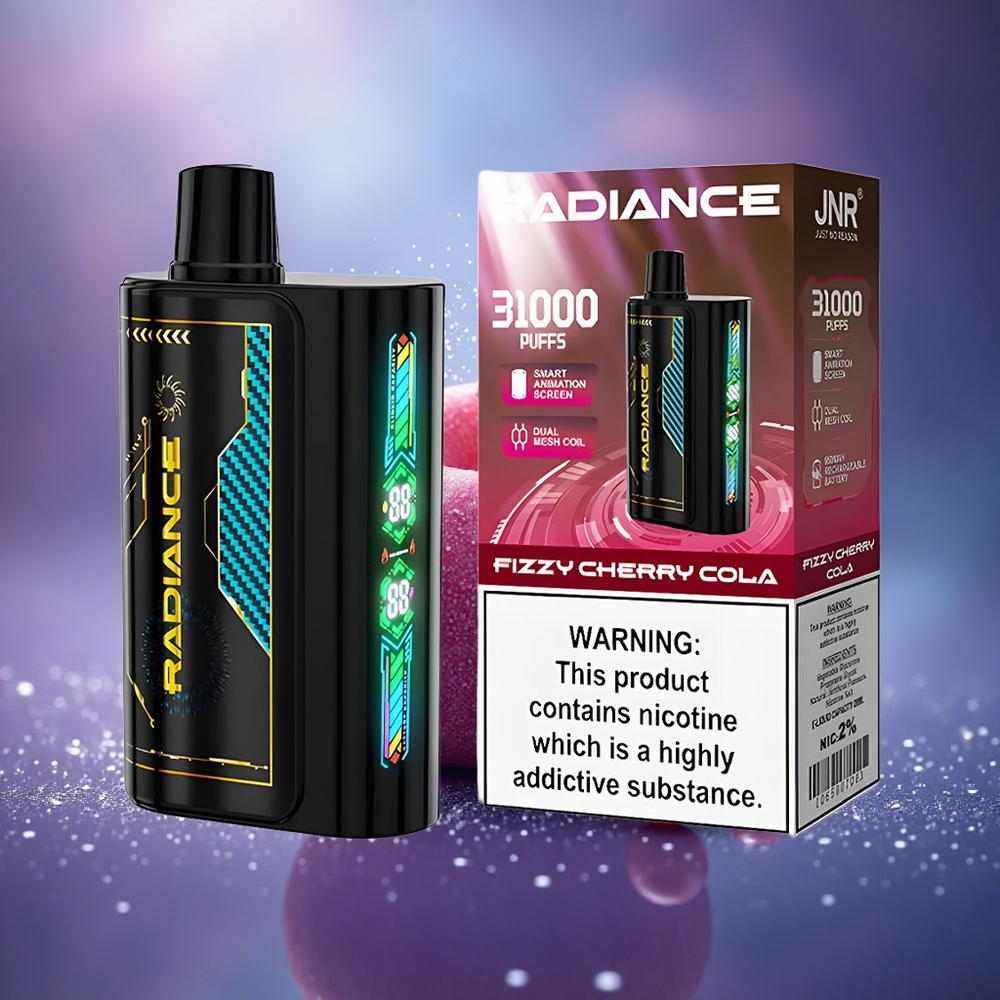 JNR Radiance 31000 Cola Cerise Pétillante à Double Mesh et Écran Animé