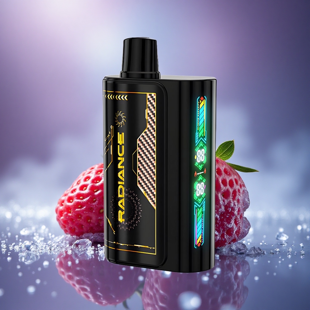 JNR Radiance 31000 Fraise Framboise Cerise Glace avec Écran Animé Intelligent et Double Bobine Mesh