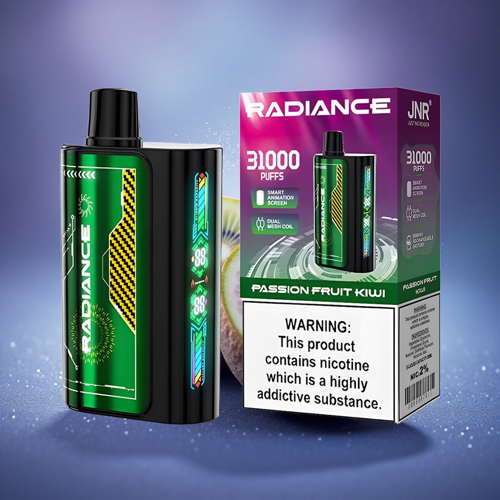 JNR Radiance 31000 Fruit de la Passion Kiwi Double Mesh Écran Animé