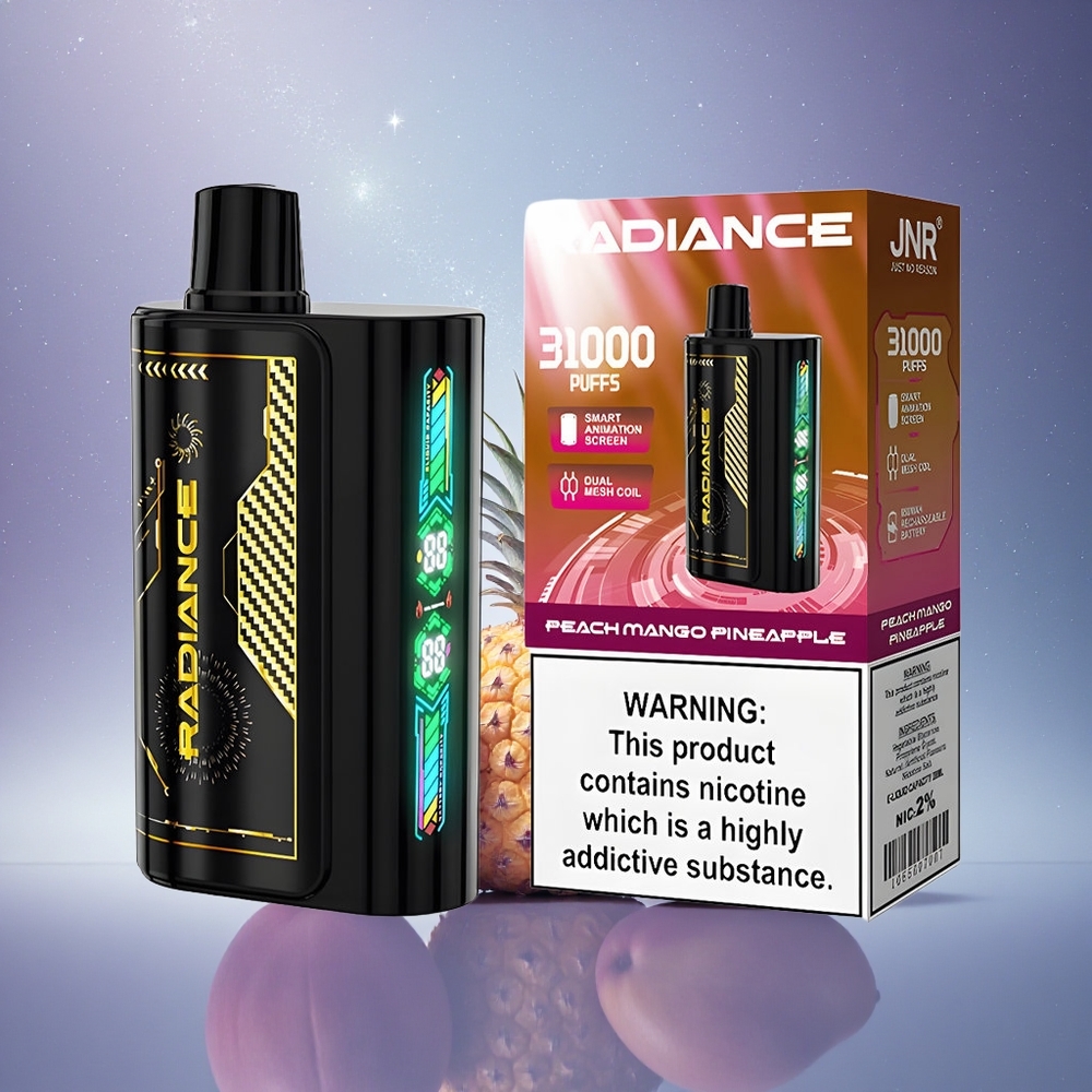 JNR Radiance 31000 Pêche Mangue Ananas Écran Animé Intelligent Double Bobine Maille
