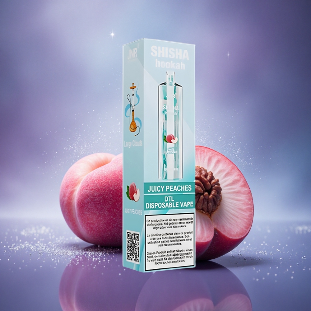 JNR Shisha Hookah 12000 Pêches Juteuses 24ml 750mAh Type-C