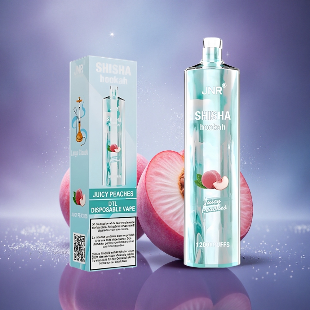 JNR Shisha Hookah 12000 Pêches Juteuses 24ml 750mAh Type-C