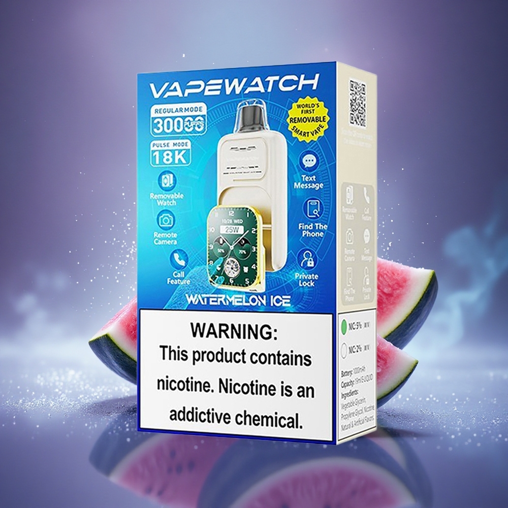 JNR VapeWatch 30000 Glace Pastèque Dual Mesh Charge Rapide