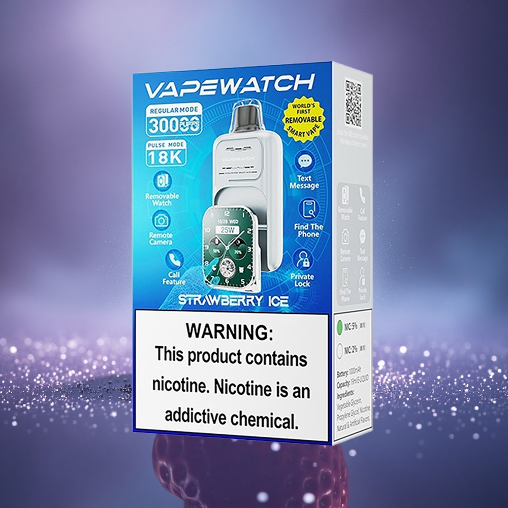 JNR VapeWatch 30000 Glace à la Fraise Dual Mesh Charge Rapide