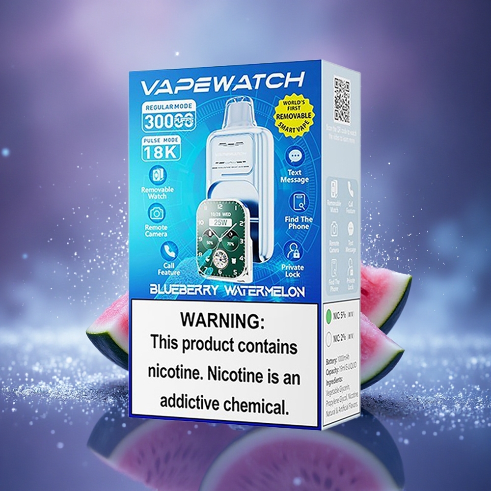 JNR VapeWatch 30000 Pastèque Myrtille Dual Mesh 1000mAh