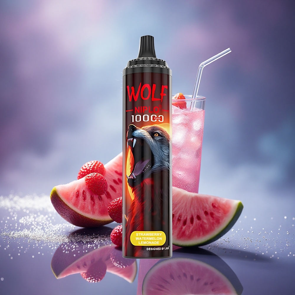 JNR Wolf Niplo 10000 Fraise Pastèque Citronnade 20ml Type-C 1.0 Ohm