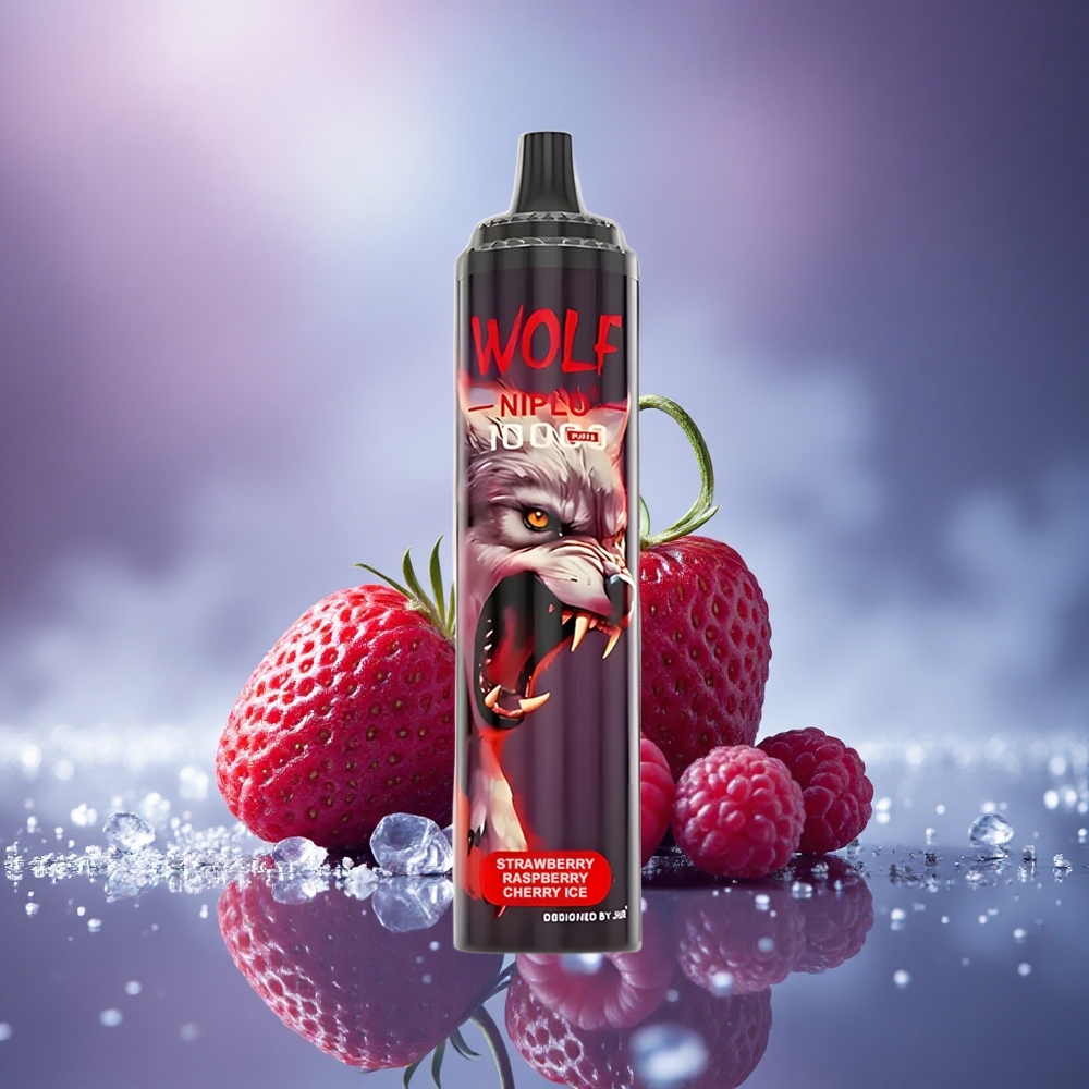 JNR Wolf Niplo 10000 Glace Fraise Framboise Cerise Type-C 20ml 650mAh