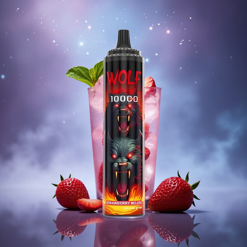 JNR Wolf Niplo 10000 Mojito Fraise 20ml 5% Type-C