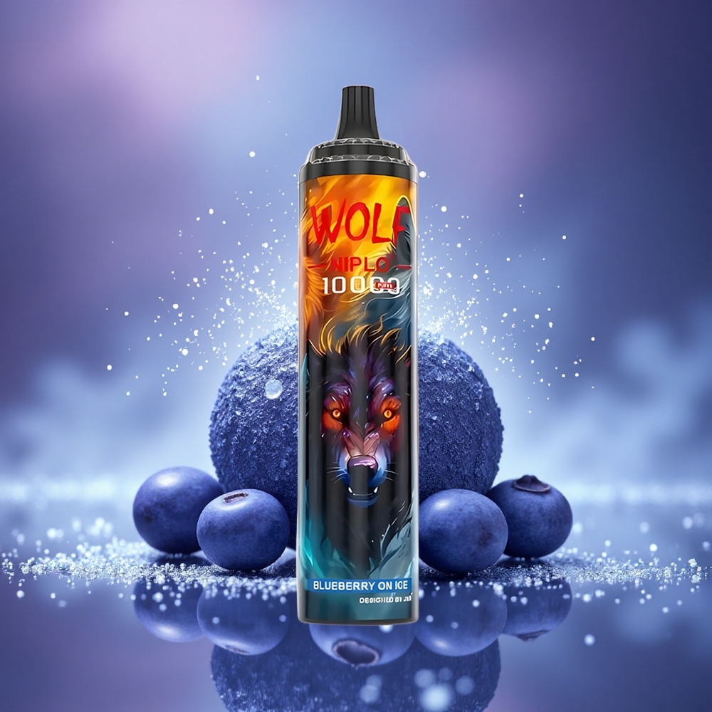 JNR Wolf Niplo 10000 Myrtille Sur Glace 20ml 1.0 Ohm Type-C